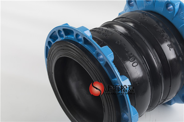 DN200球墨法蘭三元乙丙雙球體橡膠接頭，耐高溫